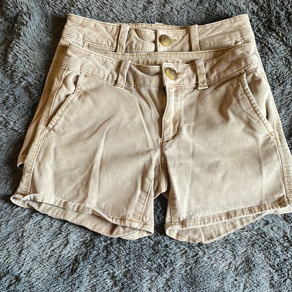 Khaki midi shorts (size 00)